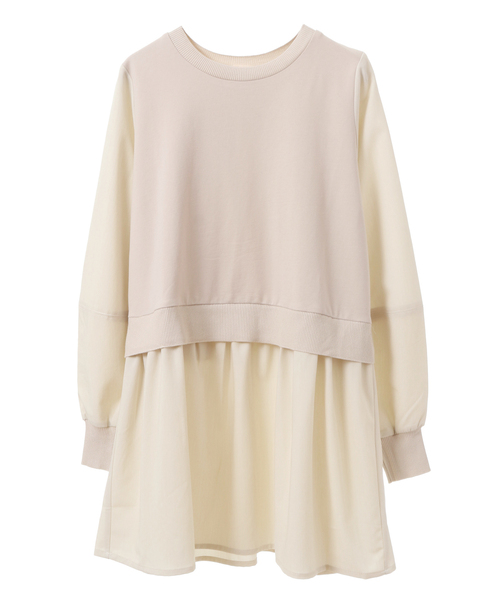 「MELROSE claire」 長袖カットソー FREE ベージュ レディース_画像5