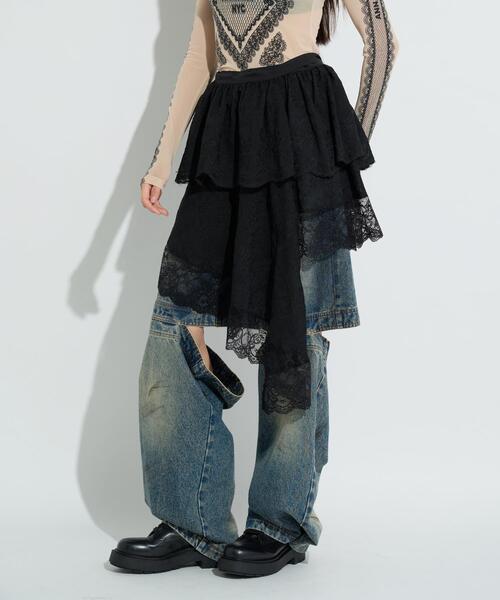 anna sui nyc スカート anna sui nyc/アナ スイ エヌワイシー/アシメ