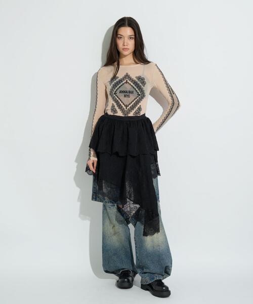 anna sui nyc スカート anna sui nyc/アナ スイ エヌワイシー/アシメ