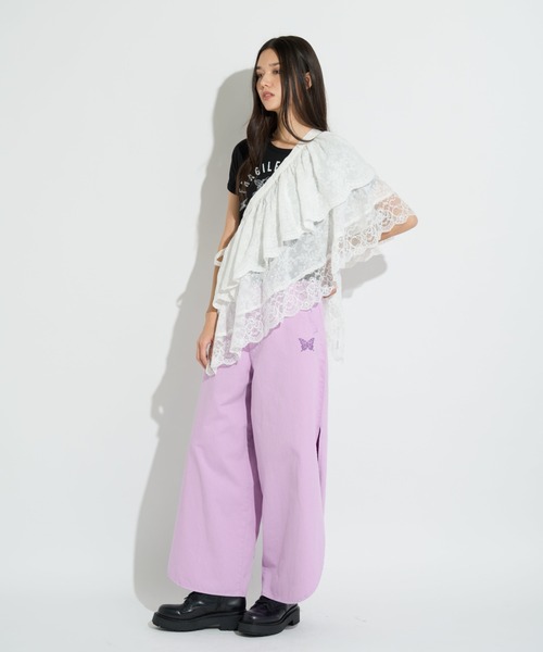スカート ANNA SUI NYC/アナ スイ エヌワイシー/アシメレーススカート