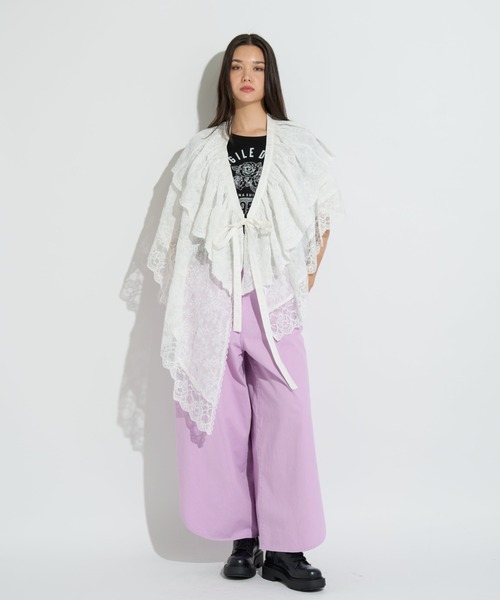 スカート ANNA SUI NYC/アナ スイ エヌワイシー/アシメレーススカート