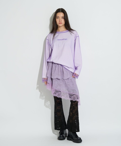 スカート ANNA SUI NYC/アナ スイ エヌワイシー/アシメレーススカート