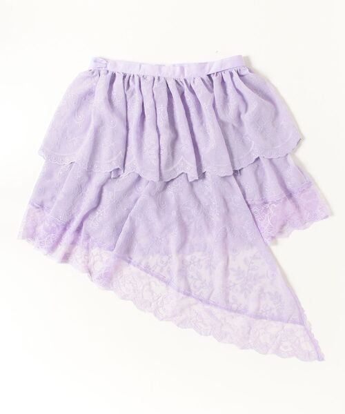 スカート ANNA SUI NYC/アナ スイ エヌワイシー/アシメレーススカート