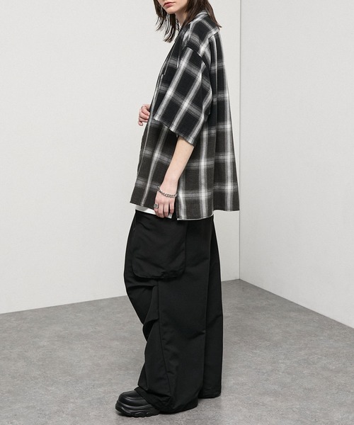 シャツ 「Alfred Alex」Gradient Ombre Check Shirt /グラデーション