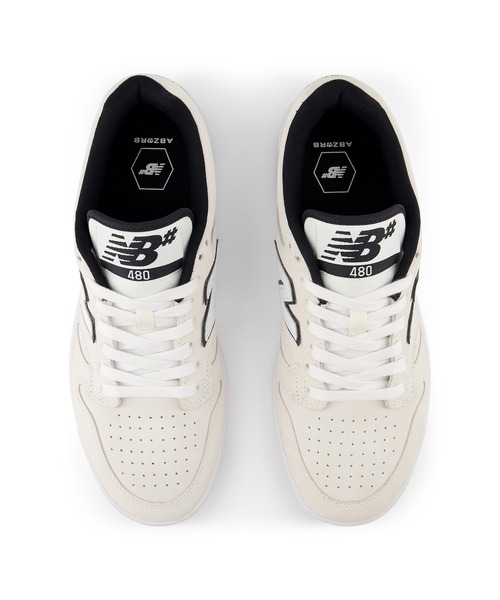 「New Balance」 ローカットスニーカー 24.0cm ブラック×ホワイト レディースの画像