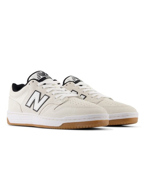 「New Balance」 ローカットスニーカー 24.0cm ブラック×ホワイト レディースの画像