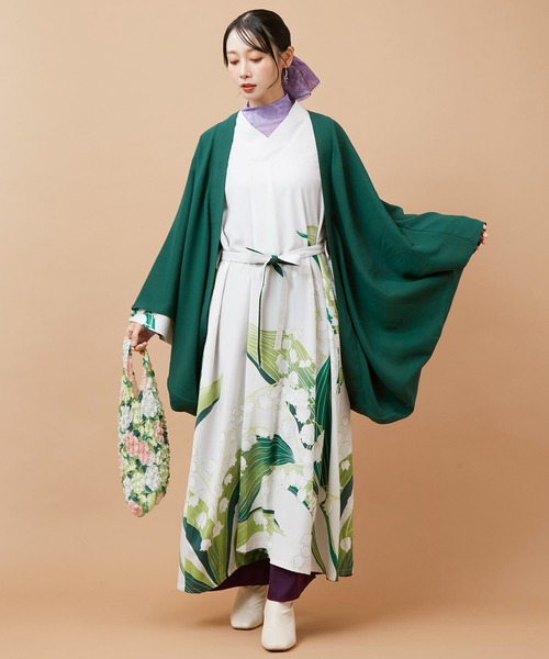 【新作 美品】倭物やカヤ 揺る鈴蘭羽織付きワンピース カヤ ワンピース 「カヤ」揺る鈴蘭 羽織付きワンピース : ZOZOTOWN