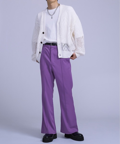 「Ellno Loset」 ニットカーディガン MEDIUM グリーン メンズ_画像4