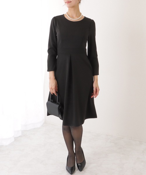 「Lace Ladies」 長袖ワンピース S ライトグレー レディース_画像2