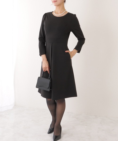「Lace Ladies」 長袖ワンピース S ライトグレー レディース_画像3