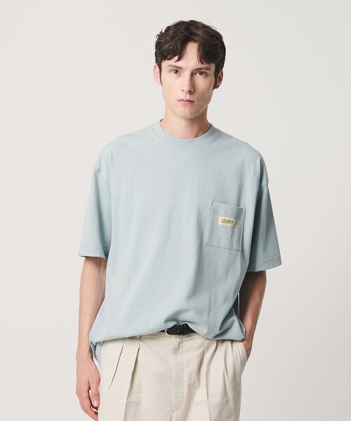 UNIVERSAL OVERALL】別注ポケットTシャツ ネイビー UNIVERSAL OVERALL