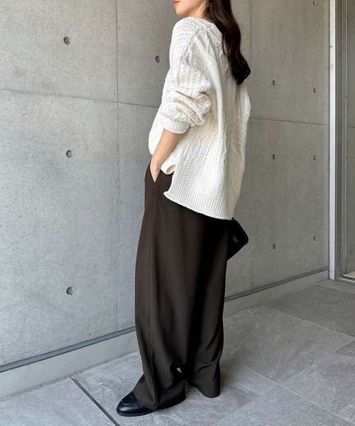 「andme」 「alma design」スラックス S ライトブラウン レディース_画像5
