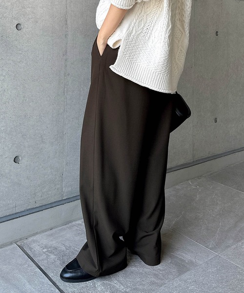 「andme」 「alma design」スラックス S ライトブラウン レディース_画像6