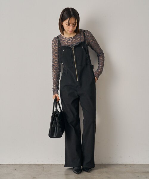 Loungedress（ラウンジドレス） オーバーオール SMALL ブラック
