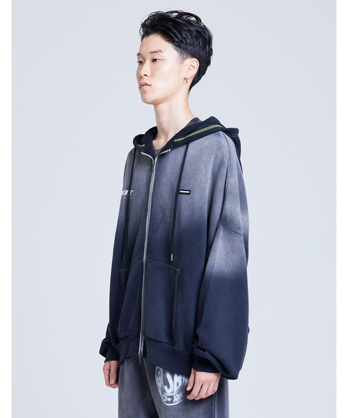 「Little sunny bite」 ジップアップパーカー MEDIUM パープル レディース_画像2