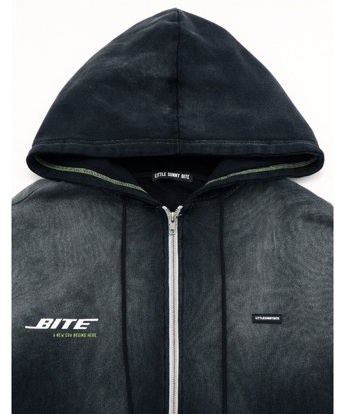 「Little sunny bite」 ジップアップパーカー MEDIUM パープル レディース_画像4