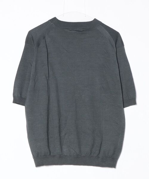 「UNITED ARROWS」 半袖ニット MEDIUM オリーブ メンズ_画像2