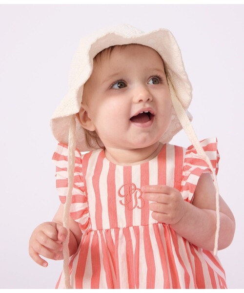 PETIT BATEAU（プチバトー） ワンピース ストライプワンピース＆ブルマ