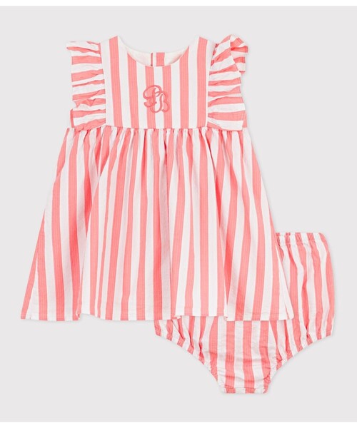 PETIT BATEAU（プチバトー） ワンピース ストライプワンピース＆ブルマ