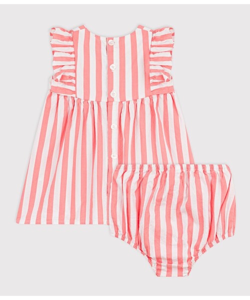 PETIT BATEAU（プチバトー） ワンピース ストライプワンピース＆ブルマ