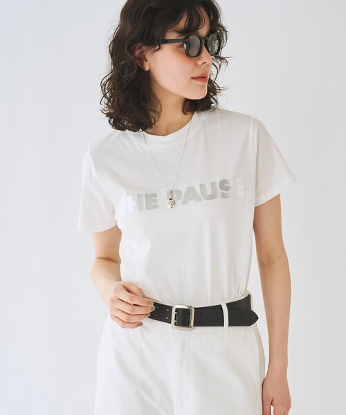 tシャツ 「WEB限定」「THE PAUSE」THE PAUSEメタリックTシャツ レディースの画像