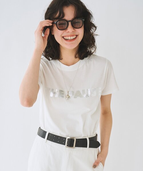 tシャツ 「WEB限定」「THE PAUSE」THE PAUSEメタリックTシャツ レディースの画像