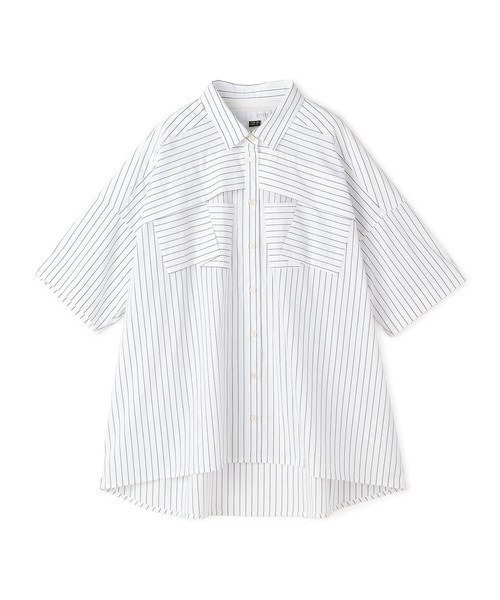 ブラウス シャツ ブロードストライプ柄シャツ レディース_14