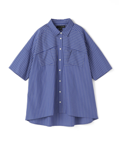 ブラウス シャツ ブロードストライプ柄シャツ レディース_20