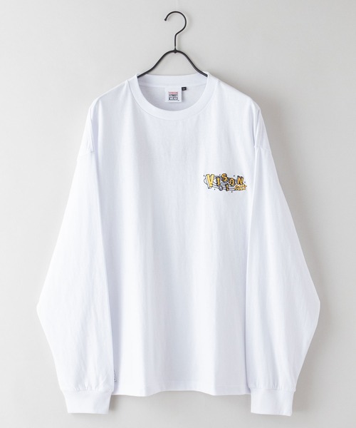 「VISION STREET WEAR」 長袖Tシャツ MEDIUM ライトグレー メンズ_画像2