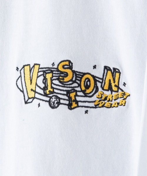 「VISION STREET WEAR」 長袖Tシャツ MEDIUM ライトグレー メンズ_画像5