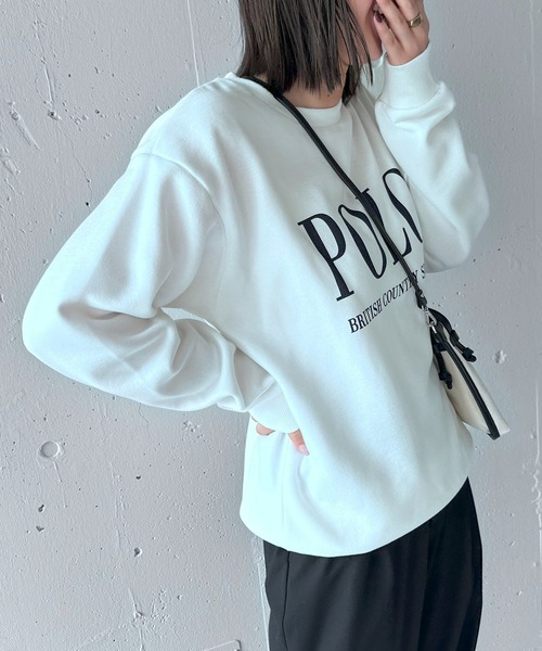 「POLO BCS」 スウェットカットソー M ホワイト レディース_画像6