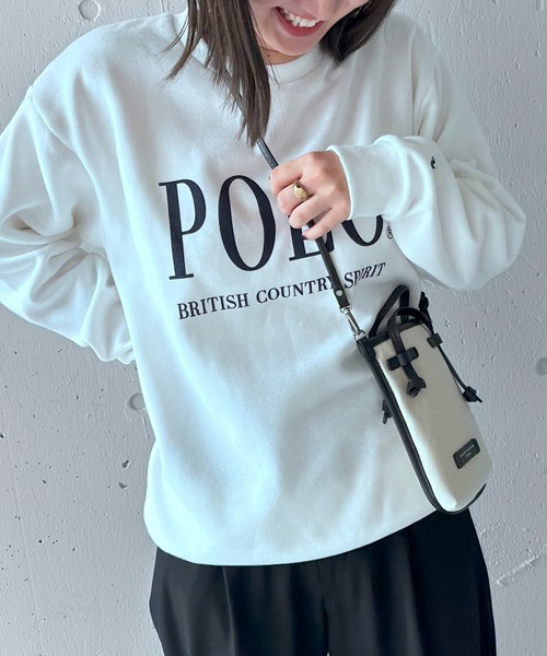 「POLO BCS」 スウェットカットソー M ホワイト レディース_画像7