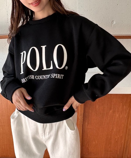 「POLO BCS」 スウェットカットソー M ホワイト レディース_画像8