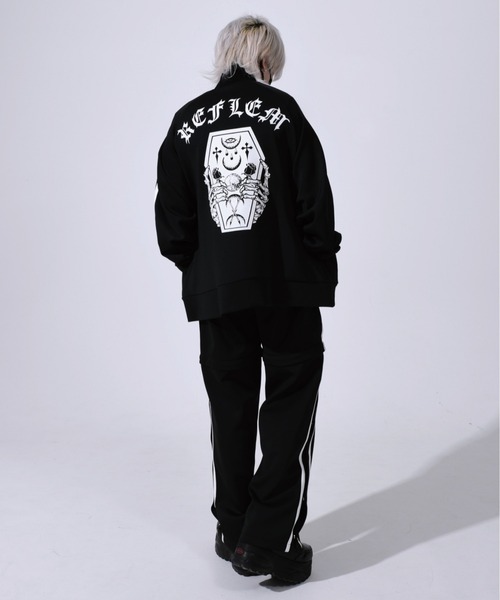 「REFLEM」 ジャージブルゾン FREE ブラック レディース_画像9