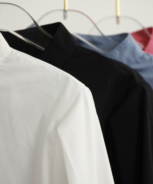 「DRESS PLUS」 長袖ブラウス M パープル レディース_画像7