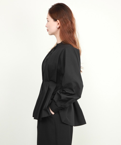 「DRESS PLUS」 長袖ブラウス M パープル レディース_画像9