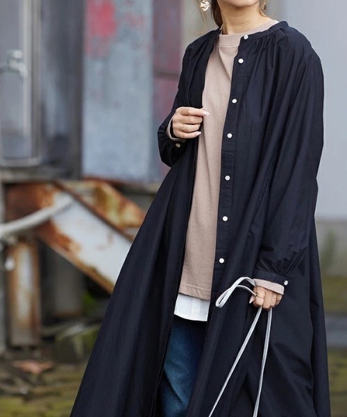 「No one knows」 長袖ワンピース M-L オリーブ レディース_画像5