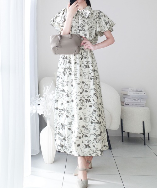 「mily bilet」 半袖ワンピース X-LARGE アイボリー レディース_画像3