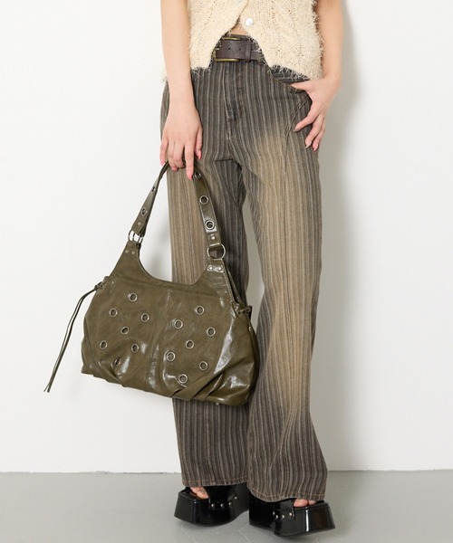 SLY（スライ） ジーンズ デニム デニムパンツ L/W STRIPE STRAIGHT PT
