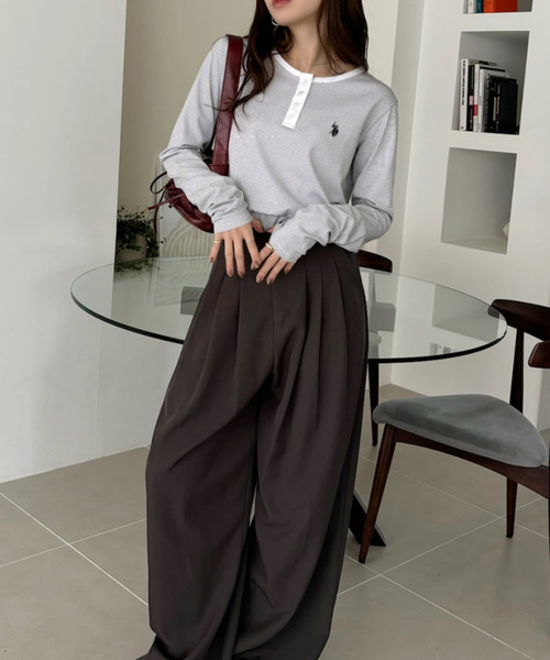 「U.S. POLO ASSN.」 長袖カットソー FREE ベージュ レディース_画像4