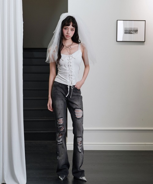 ANDWANG ジーンズ デニム デニムパンツ Dameged wash denim pants