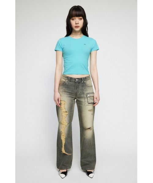 「LAGUA GEM」 半袖Tシャツ FREE ホワイト レディース_画像4