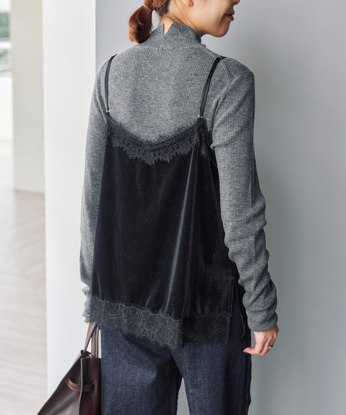 Spick＆Span（スピック アンド スパン） キャミソール ベロアレース