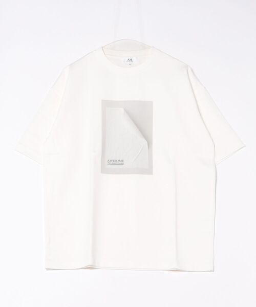 「AH ABAHOUSE」 半袖Tシャツ 46 ホワイト系その他3 メンズ_画像2