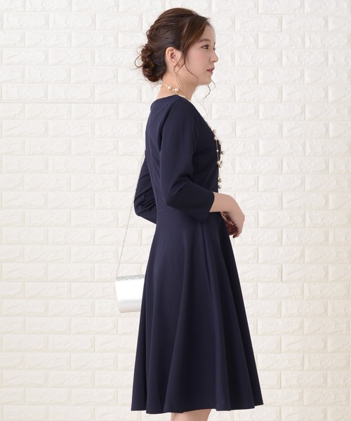 Lace Ladies（レースレディース） ドレス 七分袖シンプルAライン