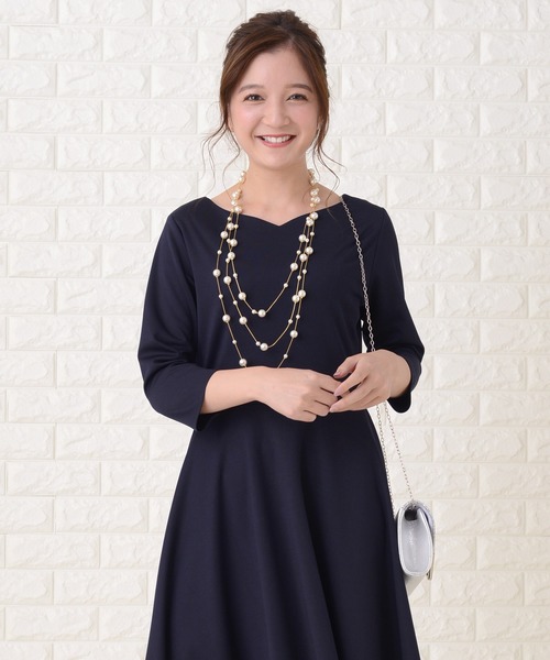 Lace Ladies（レースレディース） ドレス 七分袖シンプルAライン