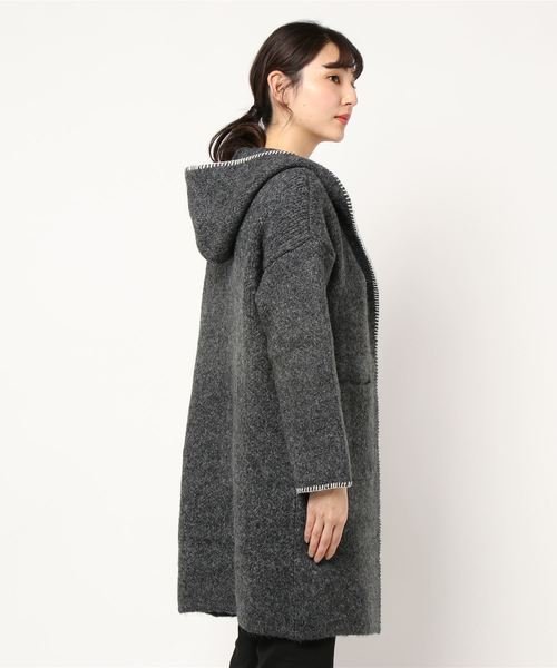 カーディガン C+H:Knit Gown/ニットガウン レディース 大特価】5色展開 ケーブル編み チャンキーニットカーディガン
