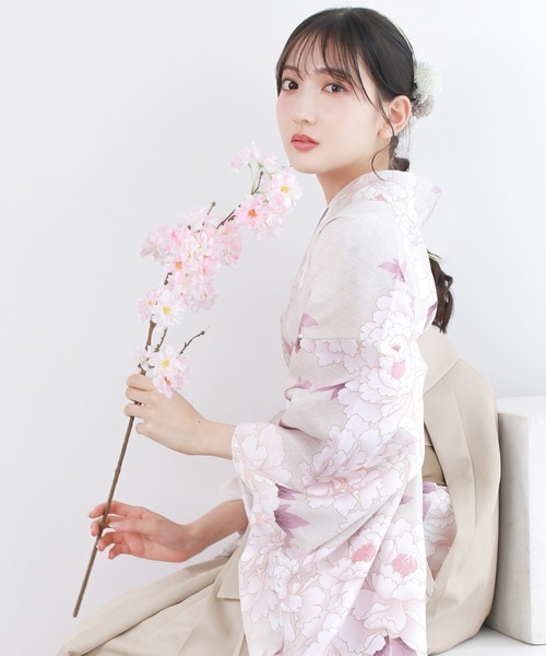 KYOETSU（京越） 着物 レディース 簡易袴 5点セット( 着物 + 袴 + 襦袢