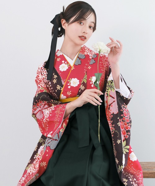 KYOETSU（京越） 着物 レディース 簡易袴 5点セット( 着物 + 袴 + 襦袢