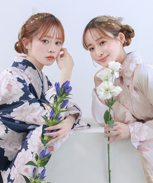KYOETSU（京越） 着物 レディース 簡易袴 5点セット( 着物 + 袴 + 襦袢